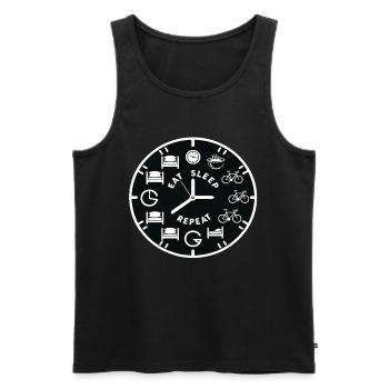Eat Sleep Road Bike Repeat Cycling - Men's Premium Organic Tank Top - black - Front - Michal (187cm)
