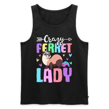 Female Ferret Lover - Men's Premium Organic Tank Top - black - Front - Michal (187cm)