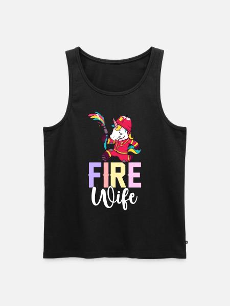 Firefighter Fire Fighting - Men's Premium Organic Tank Top - black
