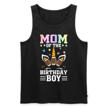 Maman joueuse de football - Débardeur bio Premium Homme - noir - Devant - AI Model Male 178 light (178cm)