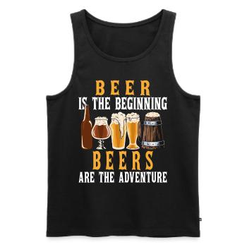 Vintage Homebrew Craft Beer Brewer Funny Brewery - Männer Premium Bio Tank Top - Schwarz - Vorne - AI Model Male 178 light (178cm)