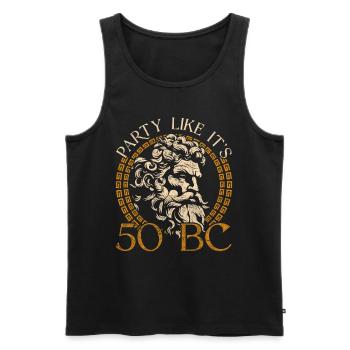 Saturnalien Party Like It's 50 BC - Männer Premium Bio Tank Top - Schwarz - Vorne - AI Model Male 178 light (178cm)