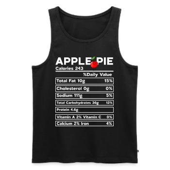 Tarte aux pommes drôle pour la nutrition de Thanksgiving en famille - Débardeur bio Premium Homme - noir - Devant - Michal (187cm)