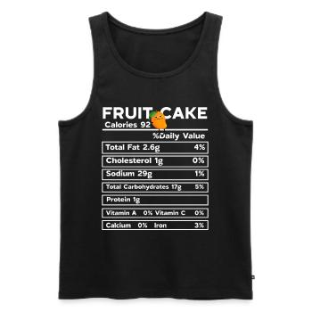 Gâteau aux fruits drôle pour la nutrition de Thanksgiving en famille - Débardeur bio Premium Homme - noir - Devant - Michal (187cm)