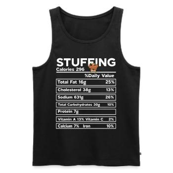 Farce amusante pour la nutrition de Thanksgiving en famille - Débardeur bio Premium Homme - noir - Devant - AI Model Male 178 light (178cm)