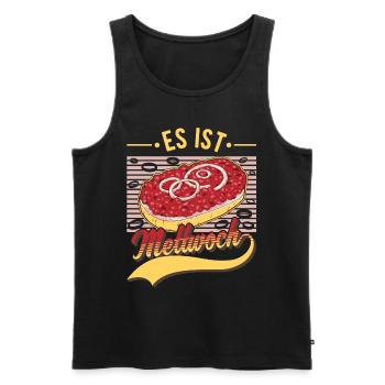 Es ist Mettwoch Mettbrötchen Mett Hackepeter - Männer Premium Bio Tank Top - Schwarz - Vorne - Michal (187cm)