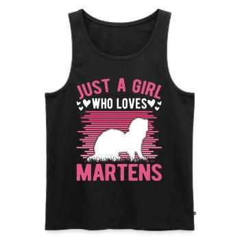 Marten Girl Mink Badger Pine Marten - Men's Premium Organic Tank Top - black - Front - AI Model Male 178 light (178cm)