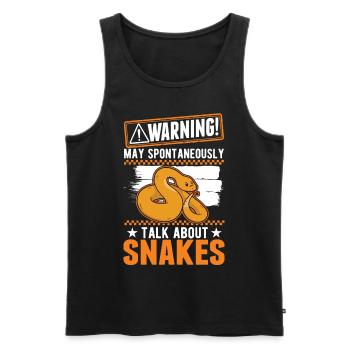 Schlangen Besitzer Schlangenliebhaber - Männer Premium Bio Tank Top - Schwarz - Vorne - AI Model Male 178 light (178cm)