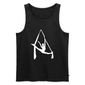 Aerial Silks Dancer Aerialist Air Yoga Acrobatics - Men's Premium Organic Tank Top - black - Front - AI Model Male 178 light (178cm)