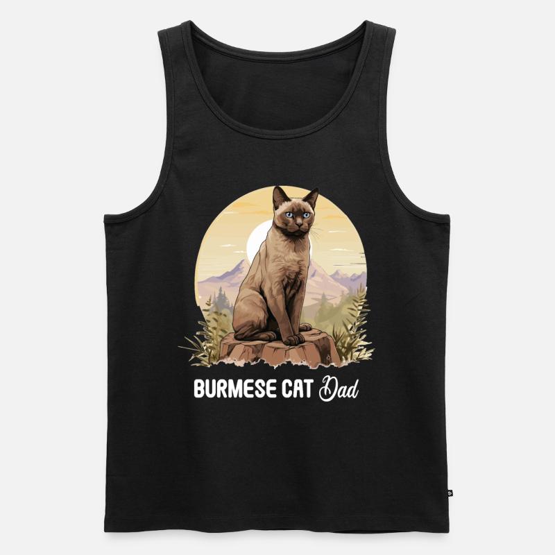 Chat birman Birmanie Katze - Débardeur bio Premium Homme - noir