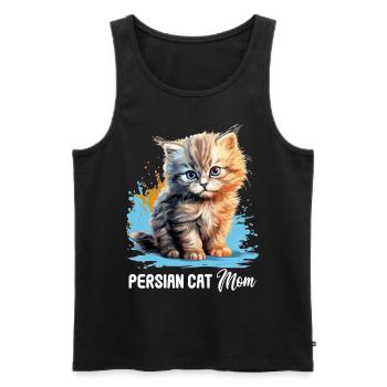 Persian Cat Perser Katze - Männer Premium Bio Tank Top - Schwarz - Vorne - Michal (187cm)