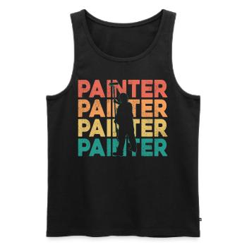 House Painter Decorator Vintage - Men's Premium Organic Tank Top - black - Front - Michal (187cm)