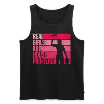 House Painter Decorator Real Girls - Men's Premium Organic Tank Top - black - Front - AI Model Male 178 light (178cm)