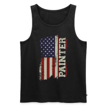 House Painter Decorator American - Männer Premium Bio Tank Top - Schwarz - Vorne - Michal (187cm)