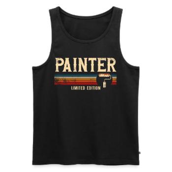 House Painter Decorator Retro - Men's Premium Organic Tank Top - black - Front - AI Model Male 178 light (178cm)
