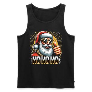 Ho Ho Ho - Men's Premium Organic Tank Top - black - Front - AI Model Male 178 light (178cm)