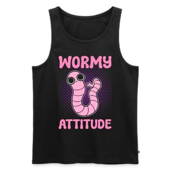 Wormy Attitude Worm Farming Vermiculture Worm - Männer Premium Bio Tank Top - Schwarz - Vorne - Michal (187cm)
