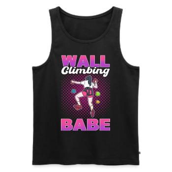 Wall Climbing Babe Wall Climber Indoor Rock - Männer Premium Bio Tank Top - Schwarz - Vorne - AI Model Male 178 light (178cm)