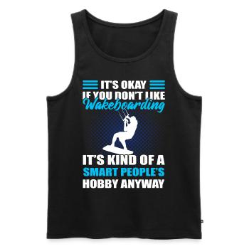 It's Okay If You Don't Like Wakeboarding It's - Männer Premium Bio Tank Top - Schwarz - Vorne - AI Model Male 178 light (178cm)