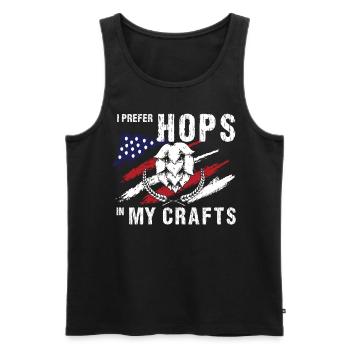 US Flag Homebrew Funny Craft Beer Brewery Patrioti - Männer Premium Bio Tank Top - Schwarz - Vorne - Michal (187cm)