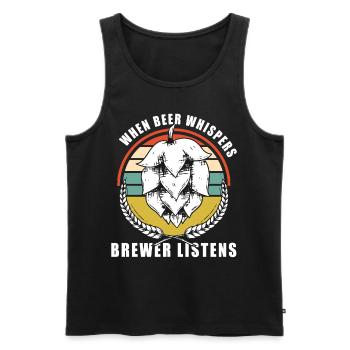 Vintage Craft Beer Homebrewer Funny Brewing - Männer Premium Bio Tank Top - Schwarz - Vorne - Michal (187cm)