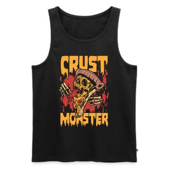 Crust monster | delicious italian flatbread - Men's Premium Organic Tank Top - black - Front - AI Model Male 178 light (178cm)