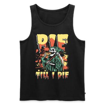 Kuchen bis ich sterbe | Cupcake & Kekse Sensenmann - Männer Premium Bio Tank Top - Schwarz - Vorne - AI Model Male 178 light (178cm)