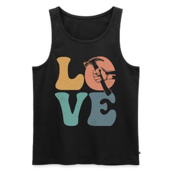 Carpenter Woodworking Woodworker Joinery - Men's Premium Organic Tank Top - black - Front - Michal (187cm)