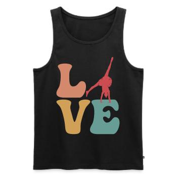 Wagenrad Cheerleader Turnerin Gymnastin - Männer Premium Bio Tank Top - Schwarz - Vorne - AI Model Male 178 light (178cm)