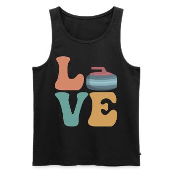 Curling Curler Stein Spieler - Männer Premium Bio Tank Top - Schwarz - Vorne - AI Model Male 178 light (178cm)