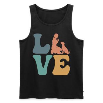 Dog Trainer Dog Training - Men's Premium Organic Tank Top - black - Front - AI Model Male 178 light (178cm)