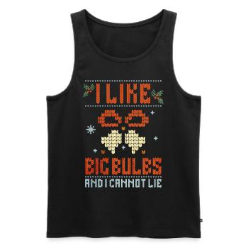 J’aime Big Bulbs et je ne peux pas mentir - Noël - Débardeur bio Premium Homme - noir - Devant - Michal (187cm)