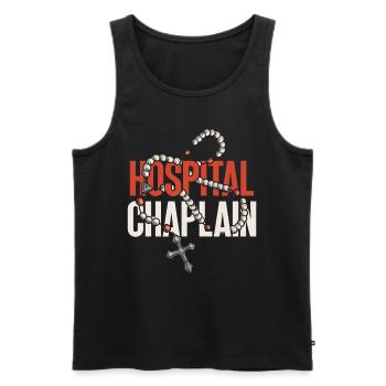Hospital chaplain Hospital chaplain - Men's Premium Organic Tank Top - black - Front - AI Model Male 178 light (178cm)