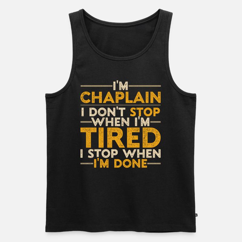 Chaplain, Clerical, Parish Priest - Men's Premium Organic Tank Top - black
