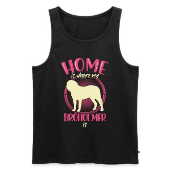 Home is where my Broholmer is - Men's Premium Organic Tank Top - black - Front - Michal (187cm)