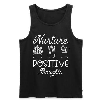 Nurture Positive Thoughts Motivational Gardening P - Männer Premium Bio Tank Top - Schwarz - Vorne - Michal (187cm)