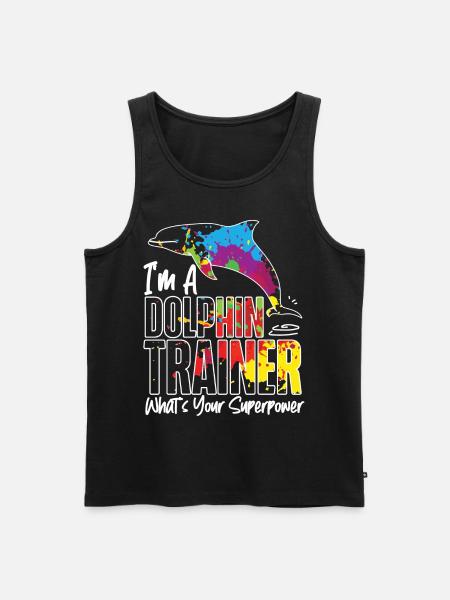 Dolphin I'm A Dolphin Trainer - Men's Premium Organic Tank Top - black