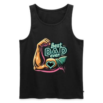 Best Dad Ever - Männer Premium Bio Tank Top - Schwarz - Vorne - AI Model Male 178 light (178cm)