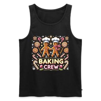 Équipe de pâtisserie - Débardeur bio Premium Homme - noir - Devant - AI Model Male 178 light (178cm)