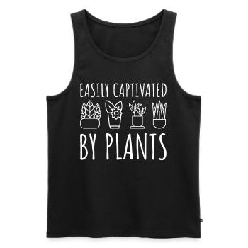 Easily Captivated by Plants Gardener Gardening Pla - Männer Premium Bio Tank Top - Schwarz - Vorne - Michal (187cm)