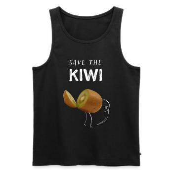 Kiwi Bird National Animal New Zealand Animal Welfare - Men's Premium Organic Tank Top - black - Front - Michal (187cm)