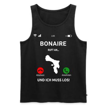 Bonaire Antillen Karibik Insel Urlaub - Männer Premium Bio Tank Top - Schwarz - Vorne - AI Model Male 178 light (178cm)