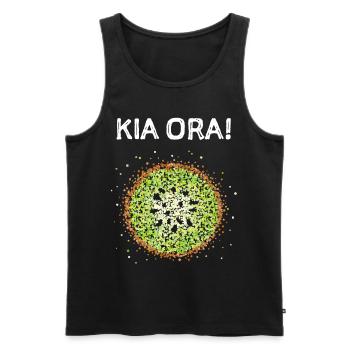 Kia Ora Kiwi Neuseeland Früchte Obst Kostümersatz - Männer Premium Bio Tank Top - Schwarz - Vorne - Michal (187cm)