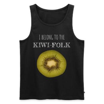 Kiwi Neuseeländer Neuseeländerin Früchte Frucht - Männer Premium Bio Tank Top - Schwarz - Vorne - Michal (187cm)