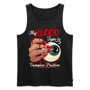 Vampire Blood, Bloodsucker Funny Saying - Men's Premium Organic Tank Top - black - Front - AI Model Male 178 light (178cm)
