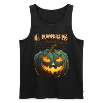 Pumpkin Pie, Pumpkin Saying, Halloween Pumpkins - Men's Premium Organic Tank Top - black - Front - AI Model Male 178 light (178cm)