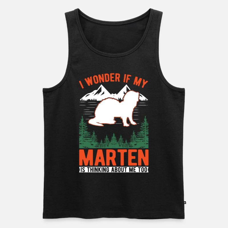 Marder Geschenk Baummarder Nerz - Männer Premium Bio Tank Top - Schwarz