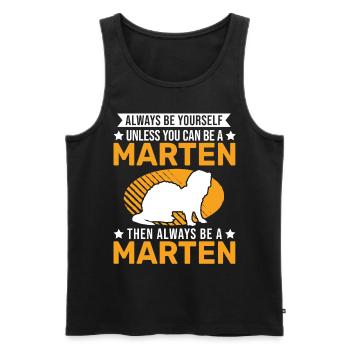 Always be yourself Marten Pine marten marten - Men's Premium Organic Tank Top - black - Front - AI Model Male 178 light (178cm)