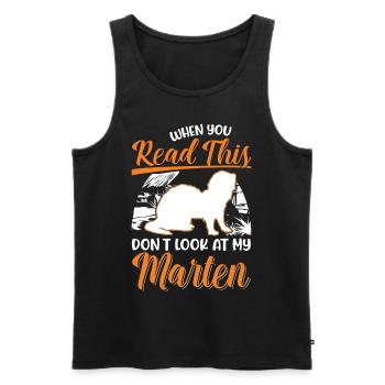Marten Gift Mink Badger Pine Marten - Men's Premium Organic Tank Top - black - Front - AI Model Male 178 light (178cm)