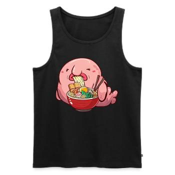 Kawaii Blobfish Ramen Japanese Food - Men's Premium Organic Tank Top - black - Front - Michal (187cm)